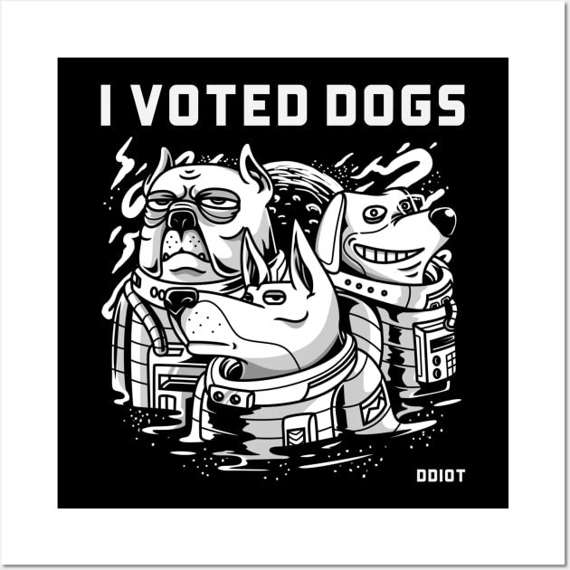 I Vote Dog Wall Art by lovelifetriumph